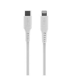 FIXED Liquid Silicone Cable USB-C/Lightning, 1,2m, White