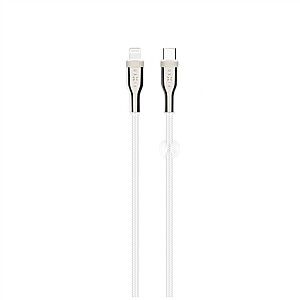 FIXED Braided Cable USB-C/Lightning, 1,2m, White