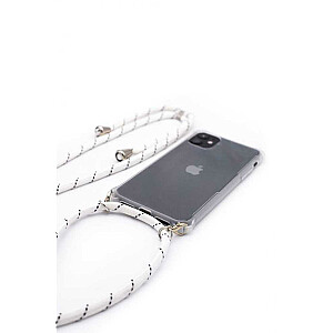 Samsung A10s Case with rope White Stripes Transparent