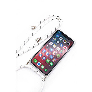 Samsung A10s Case with rope White Stripes Transparent