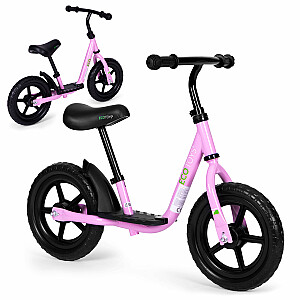 Велосипед, беговел с платформой детский, манеж, колеса EVA ECOTOYS, розовый