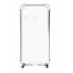 Samsung A20e Silicone TPU Transparent with Necklace Strap Space Gray