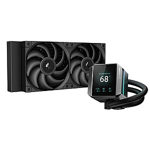 DeepCool MYSTIQUE 240 CPU Universālais šķidruma dzesētājs 12cm Melns 1 gab.