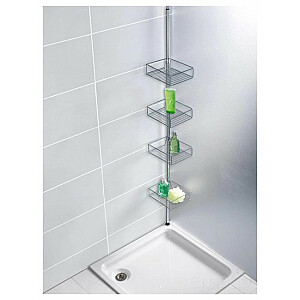 Вешалка для ванной в виде лестницы, стальная подставка на 5 уровней и 2 дополнительных крючка - 158 х 52 см, WENKO
