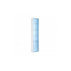Вертикальный шкаф для ванной синий