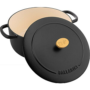 BALLARINI BELLAMONTE круглый чугунный горшок 75003-542-0 - 5,5 л черный