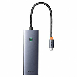 Концентратор Baseus UltraJoy 7 в 1, USB-C — HDMI, VGA, 4xUSB 3.0, PD (серый)