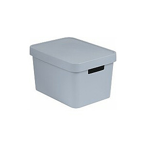 Коробка с крышкой Infinity Recycled 17л 36x27x22см серый