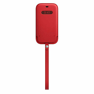 Кожаный чехол Apple 12 mini с MagSafe красный