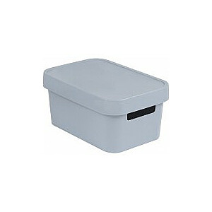 Коробка с крышкой Infinity Recycled 4,5л 27x19x12см серый