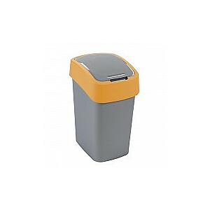 Урна для мусора Flip Bin 25L серебристо-желтая