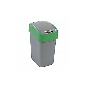 Atkritumu spainis Flip Bin 25L sudraba/zaļš