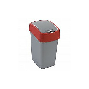 Урна для мусора Flip Bin 25L серебристый / красный