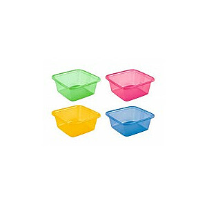 Bļoda kvadrāts 7,2L mix rozā/zila/zaļa/oranža