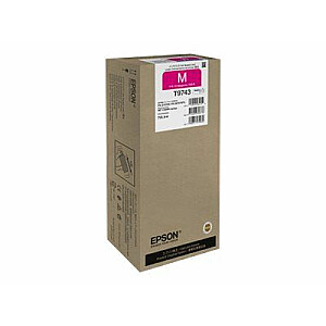 Чернила EPSON WF-C869R пурпурные XXL WorkForce Pro T97430N | C13T97430N | T9743 — размер XXL — пурпурный — оригинальный — картридж с чернилами | Чернильный картридж | Пурпурный