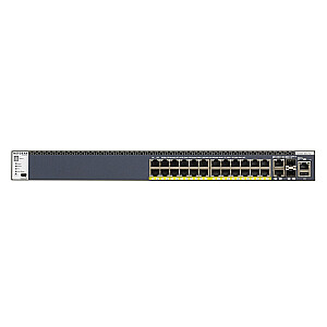 NETGEAR M4300-28G-PoE+ pārvaldīts Gigabit Ethernet L3 (10/100/1000) ar Power over Ethernet (PoE), 1U, melns