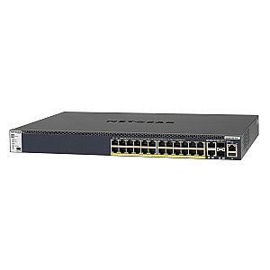 NETGEAR M4300-28G-PoE+ pārvaldīts Gigabit Ethernet L3 (10/100/1000) ar Power over Ethernet (PoE), 1U, melns