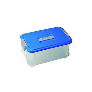 Коробка с крышкой и ручкой Hobby Vanity 9,5L 37x22x17,5см прозрачная / синяя