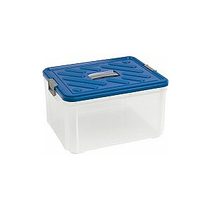 Коробка с крышкой и ручкой Hobby Vanity 30L 45,5x36x25,5см прозрачная / синяя