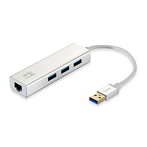 LevelOne USB3.0 -&gt; GBit-LAN adapteris + USB3.0 centrmezgls