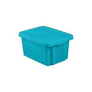 Коробка с крышкой Essentials 16л 30x39x21см синяя