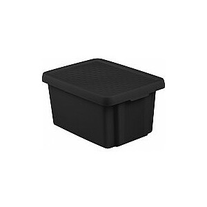 Коробка с крышкой Essentials 16л 30x39x21см чёрная