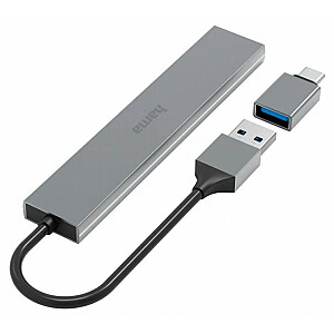 Hama Hub Premium USB 3.2 4 x USB-A, ультратонкий