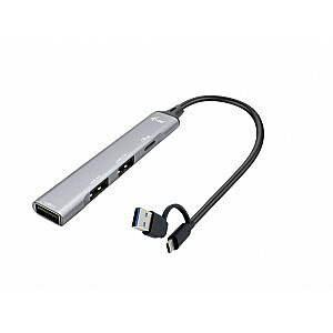 Hub USB-C/USB-A Metal 1x USB 3.0 + 3x USB 2.0 