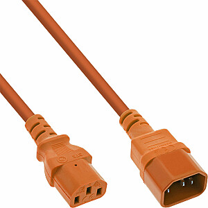 InLine InLine® strāvas kabeļa pagarinājums, C13–C14, oranžs, 1,5 m