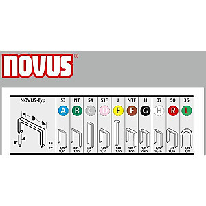 Скобы Novus тип А 53/10 NOVUS супер твердые [5000 шт.]