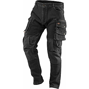 Рабочие брюки ДЕНИМ, черные, размер XXL