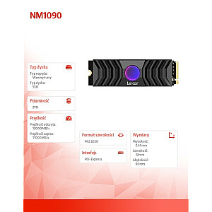 Dysk SSD NM1090  2TB Gen5 12000/11000 Radiator RGB 