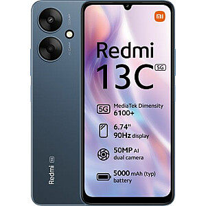 Xiaomi Redmi 13C 5G (Twilight Blue) DS 6.74“ IPS LCD 720x1600/2.2GHz&2.0GHz/128GB/4GB RAM/MIUI 14/microSDXC/WiFi,BT,5G,MZB0GXUEU