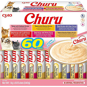 INABA Churu Variety Box Tunzivis - kaķu cienasts - 60 x 14 g