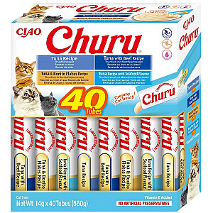 INABA Churu Variety Box Tunzivis - kaķu cienasts - 40 x 14 g