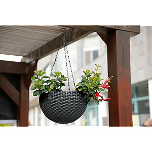 Горшок подвесной Hanging Sphere Planter коричневый