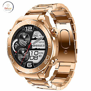 iWear HW5 Aluminum Men Inteligent Sport BT Call Smart Watch 1.52'' Amoled Heartrate / Oxygen Gold
