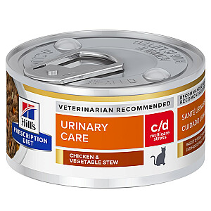 Hill&#39;s PD Feline c/d Urinary Stress Stews - mitrā kaķu barība - 82 g