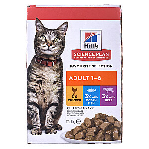 Hill&#39;s Feline Adult Multipack Classic — сашетка 12x85 g