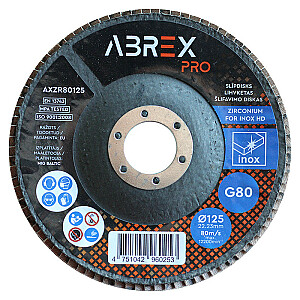 Диск шлифовальный пластинчатый 125мм G80 цирконий ABREX