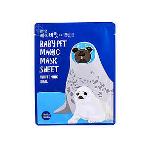 HOLIKA HOLIKA Baby Pet Magic Mask Sheet Whitening Print Brightening Sejas Mask uz kokvilnas loksnes