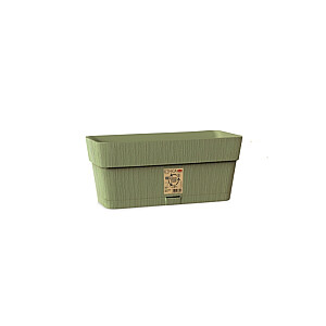 Ящик для цветов с поддоном Ethica 30x13x12 см зеленый