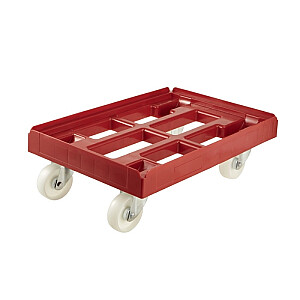 Тележка для транспортировки коробок и корзин Rolf 61x41x19 см красная