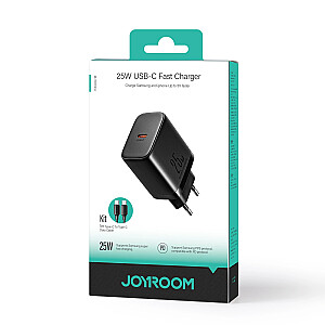 Joyroom JR-TCF11 быстрое зарядное устройство до 25 Вт + кабель USB-C | USB-C 1 м - черный