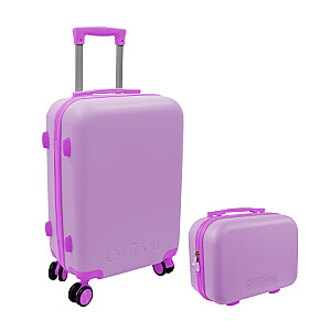 Набор чемоданов 2 шт 43 л (36x23x56 см) + 15 л (24x17x33 см) розовый