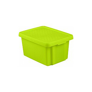 Коробка с крышкой Essentials 16л 30x39x21см зеленая