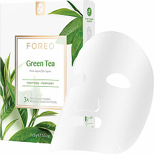 Foreo Farm to Face Zaļās tējas lokšņu maska