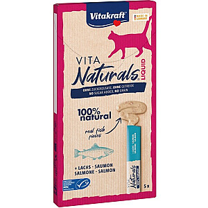 VITAKRAFT Vita Naturals Liquid Salmon - kaķu cienasts - 5 x 15 g