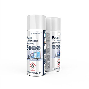 Gembird Foam LCD cleaning kit (flammable), 400 ml