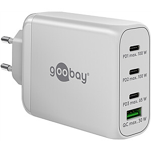 Goobay 65556 Многопортовое быстрое зарядное устройство USB-C PD (100 Вт), белый